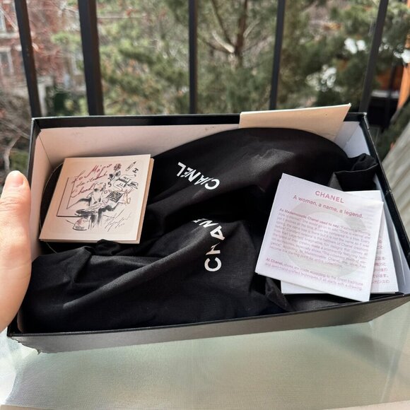 CHANEL Sandals Mules Heeled Shoes Platform Black Buckle CC Logo Box EUR 36.5 - Picture 5 of 16